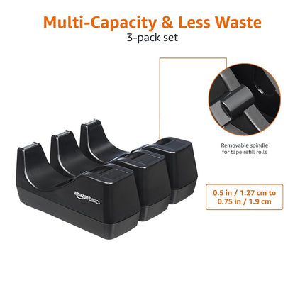 Amazon Basics Tape Dispenser , 3-Pack