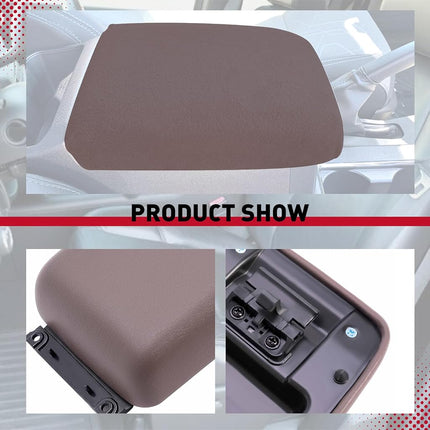 Cierre de tapa de consola central HECASA compatible con Toyota Tacoma 4Runner 1995-2000, repuesto para 5890535040E0, puerta de reposabrazos de plástico