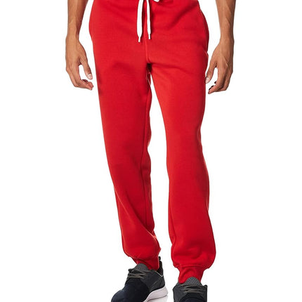 Southpole Men's 1570 Basic Active Fleece Jogger Sweatpants, Red, Medium