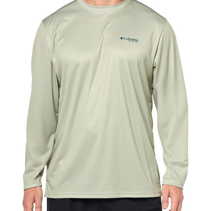 Columbia Men's Terminal Tackle PFG Fish Flag Long Sleeve, Smokey Sage/Key West, X-Small