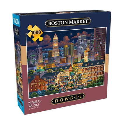 Buffalo Games - Eric Dowdle - Mercado de Boston - Rompecabezas de 1000 piezas para adultos - Rompecabezas desafiante perfecto para noches de juegos - El tamaño del rompecabezas terminado es de 26,75 x 19,75