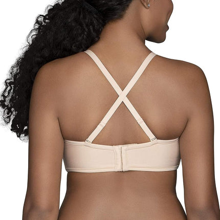 Vanity Fair Women's Beauty Back Strapless Full Figure Underwire Bra 74380, Rose/Beige, 38DD