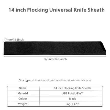 XYJ 3pcs/set Safety Knife Sheath Sleeves,Universal Knife Edge Guards For 14'' Kitchen Knife,Black ABS Knife Cover Case,Blade Guard Protectors,Chef Knives Covers or Sleeve(Knives Not Included)
