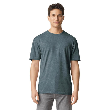 Gildan Men's Fitted Cotton T-Shirt, 2-Pack, Dark Heather, Large