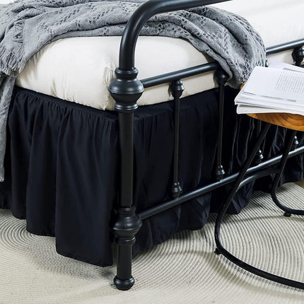 Xuan dian Bed Skirt Full Size Ruffled Bed Skirt with Split Corners