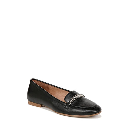 Mocassins à enfiler pour femme Naturalizer Jemi avec détail chaîne, Noir lisse, 6