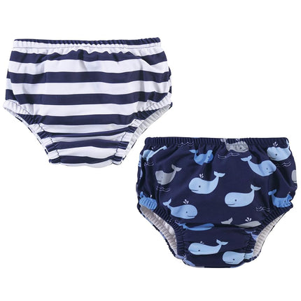 Hudson Baby Unisex Baby Swim Diapers, Whales, 6-12 Months