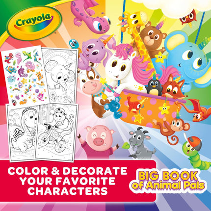 Libro para colorear Crayola, Gran libro de amigos animales, 288 páginas para colorear, Regalo para niños de 3, 4, 5 y 6 años