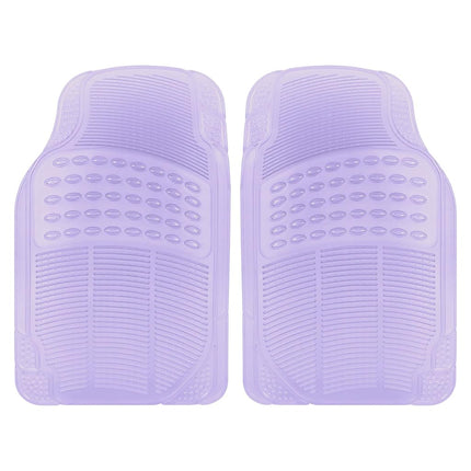 Carbella Automotive Floor Mats for Cars, 2 Piece Car Floor Mats Gray Translucent, Trim-to-Fit All Weather Clear Car Mats for Auto Truck Van SUV, Car Accessories for Women