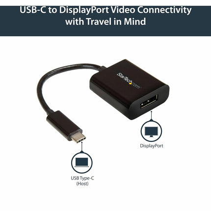 StarTech.com USB C to DisplayPort Adapter - 4K 60Hz/8K 30Hz - USB Type-C to DP 1.4 HBR2 Adapter Dongle - Compact USB-C Monitor Video Converter (CDP2DP) - Limited stock, see similar item CDP2DP14B
