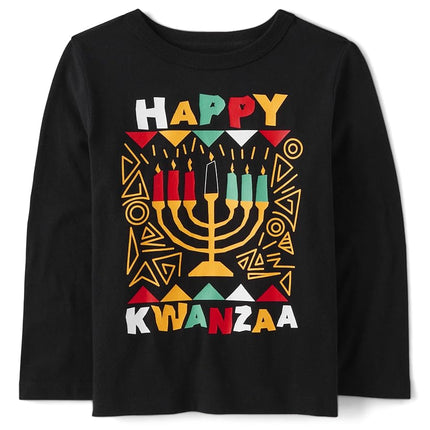 The Children's Place T-shirt à manches longues motif Kwanza pour bébés et tout-petits, Famille Kwanza, 18-24 mois