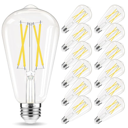 GvvooHome Edison Bulbs 60 watt Equivalent LED, E26