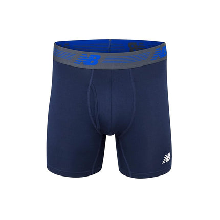 New Balance Men's 6" Boxer Brief Fly Front with Pouch, 3-Pack
