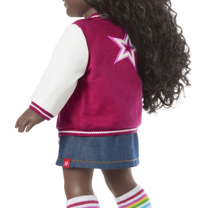 American Girl, Truly Me 18-inch Doll #127 with Hazel Eyes, Curly Dark-Brown Hair, Very Deep Skin, for Ages 6+