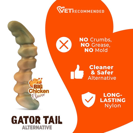 Nylabone Power Chew Gator Tail Alternative Dog Chew Chicken Large/Giant (1 Count)