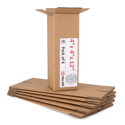 Paclord Lot de 6 grands cartons de déménagement, d'expédition ou de stockage – 10,16 cm (L) x 10,16 cm (l) x 30,48 cm (H) – Approuvé par USPS, UPS, FedEx – Fournitures d'emballage professionnelles