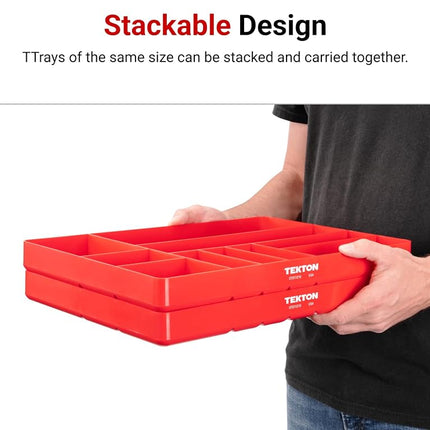 TEKTON 10-Compartment Organizer Tray (Red) | OTD11210 | Made in USA