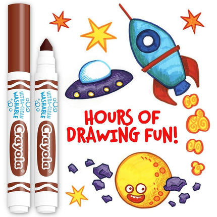 Crayola 12 Count Washable Bulk Markers, Brown