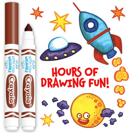 Crayola Rotuladores lavables a granel de 12 unidades, color marrón
