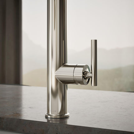 Grifo de cocina Kohler 24982-SN Purist, níquel pulido vibrante