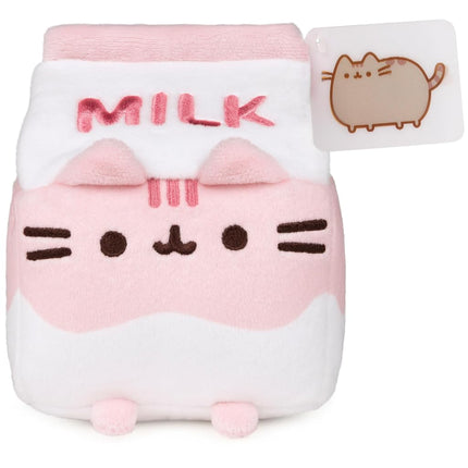 GUND Pusheen Strawberry Milk Plush Cat Stuffed Animal for Ages 8 and Up, Pink/White, 6�