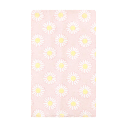 Hudson Baby Unisex Baby Cotton Flannel Burp Cloths, Lemon Daisy 10 Pack, One Size
