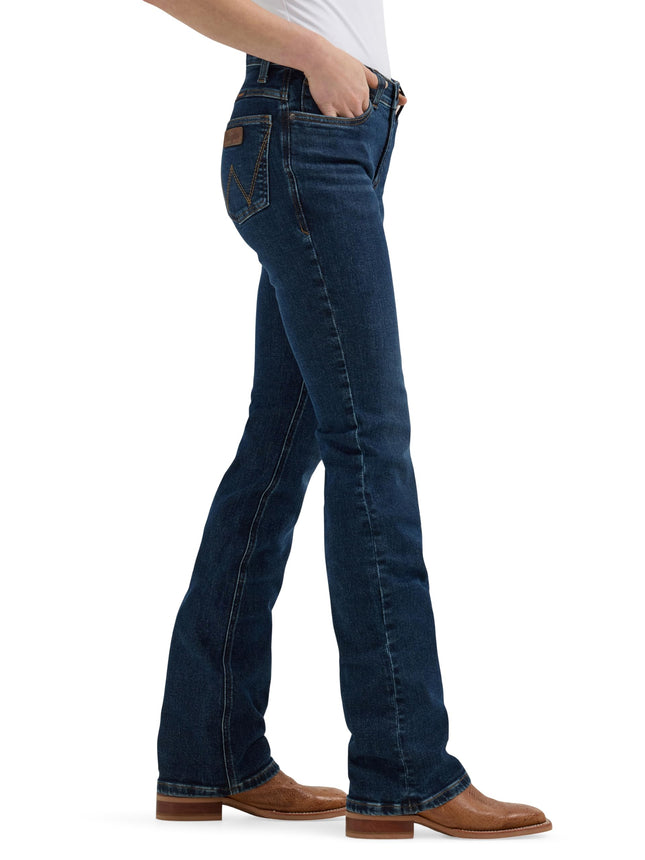 Wrangler Women's Willow Mid Rise Performance Waist Boot Cut Ultimate Riding Jean, Denim, 27-34