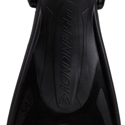 Cressi Palau Saf Fins - Adjustable Short Fins Adults for Snorkelling and Swimming, Black/Yellow Short Fins, XS/S (35/38)
