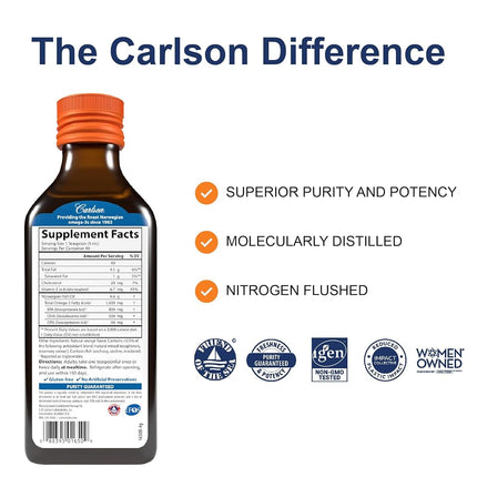 Carlson Labs - The Very Finest Fish Oil 1600 mg Omega-3s Orange Flavor - 6.7 fl. oz.
