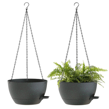 SQKH 10 Inch Hanging Baskets 2 PC with Chains, Sel