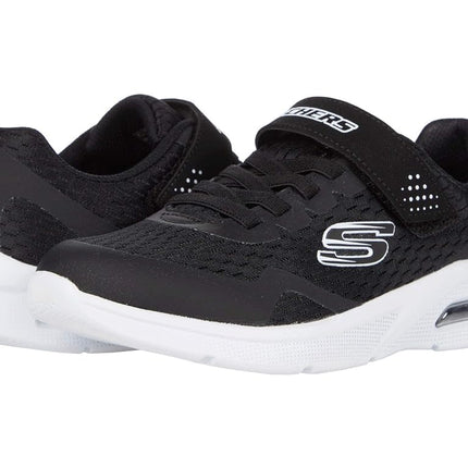 Skechers Boy's Microspec Max Torvix Sneakers, Black Textile/ Black & White Trim, 1.5 UK Child