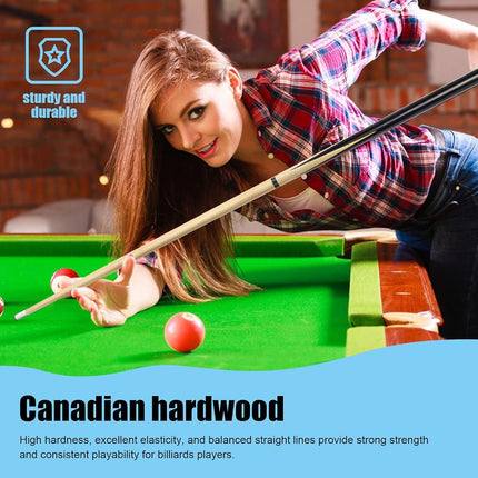 VANLAN Billiard House Cue Sticks Pool Cues 2-Piece 58 Inches Billiard Tips 13mm House Bar Billiard Cue Sticks Hardwood Cues Set of 2 (58" Set of 2)