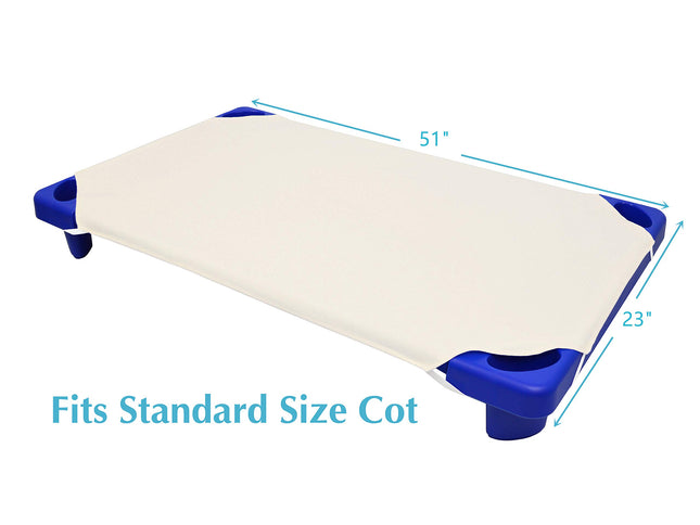 Drap de lit de camp standard pour garderie/maternelle 100 % coton percale de la marque American Baby Company, écru, 23 x 51, doux et respirant, pour garçons et filles