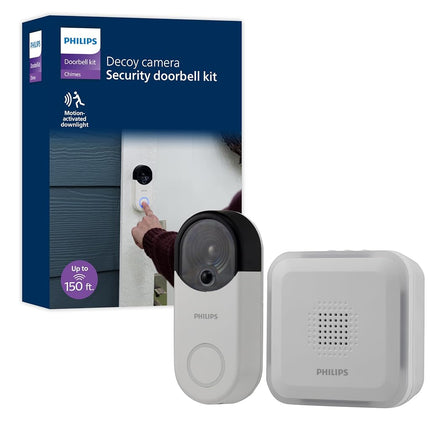 Philips Wireless Security Doorbell Chime Kit, Deco