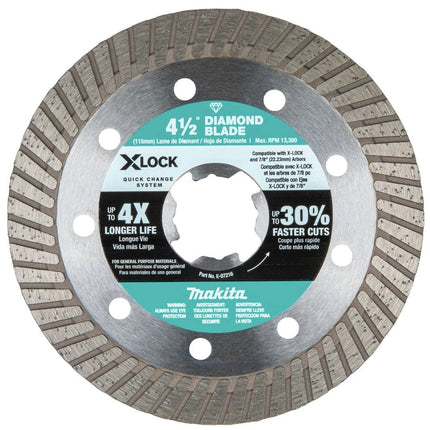 E-12647 X-Lock 4-1/2" Diamond Blade Variety Pack for Masonry Cutting, 3/pc