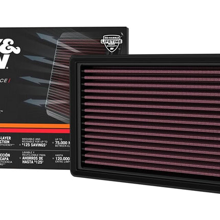 K&N Replacement Air Filter compatible with Toyota Yaris 1.0 2020- (33-3179)