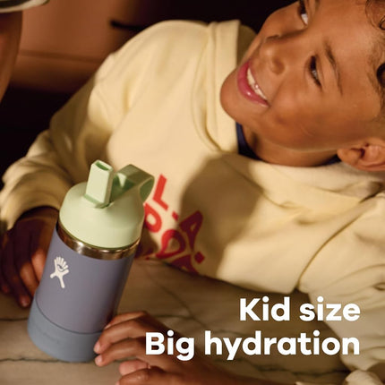 Hydro Flask 12 Oz Kids Wide Mouth Straw Cap and Boot Seaspray