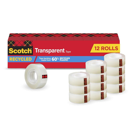 Scotch Transparent Greener Tape, 3/4 x 900 Inches,