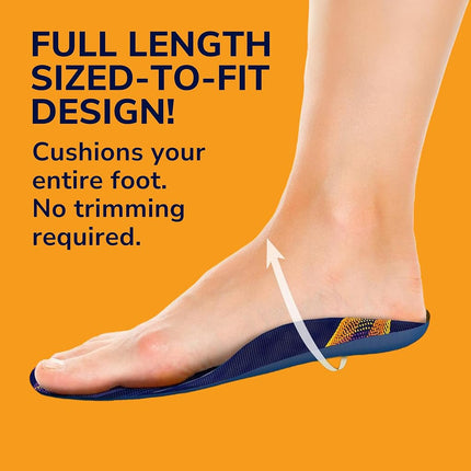 Dr. Scholl's Plantar Fasciitis Sized to Fit Pain Relief Insoles // Shoe Inserts with Arch Support for Men and Women, 1 Count