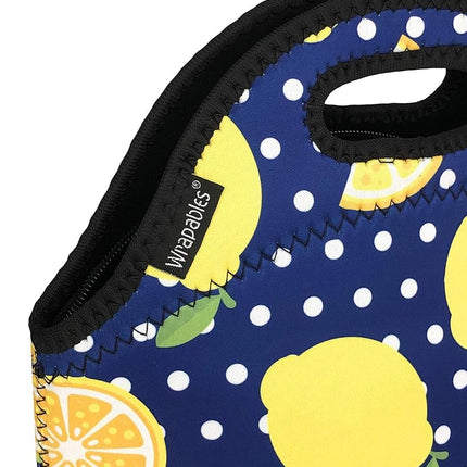 Wrapables® Insulated Neoprene Lunch Bag, Lemons