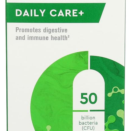 Bio-K + Daily Care Plus Probiotic Supplement Capsules for Adult Men and Women, 50 Billion Active Bacteria, Promotes Immune System Health - Vegan & Gluten-Free Delayed Release, 60 Capules/Box