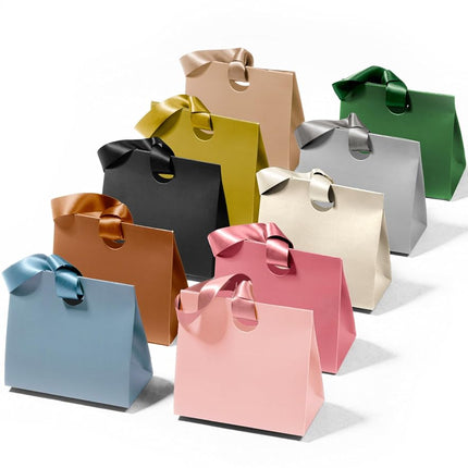 Vitalizart Coloured Mini Gift Bags With Ribbon Han