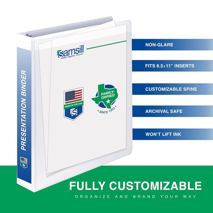 Samsill 2 Inch 3 Ring Binders, Made in USA, Economy Round Ring, Clear View Cover, 425 Sheet Capacity - for School, Home, Office - Assorted, 4 Pack
