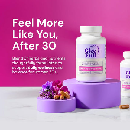 GleeFull Over 30 Hormone Support - Menopause Supplements for Women - Hormone Balance for Women