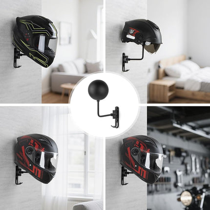 PUERSI Helmet Holder Wall Mount - 180° Rotation Motorcycle Helmet Hanger