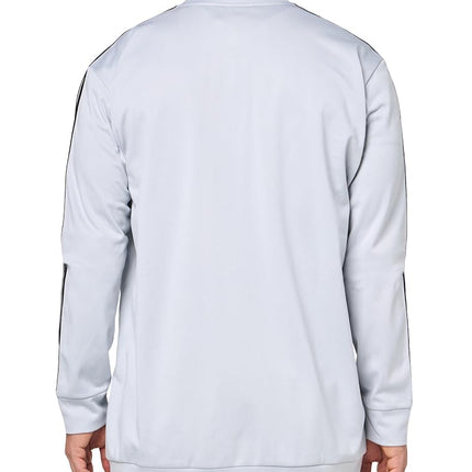 adidas Men's Three Stripe Tricot Full-Zip Jacket, Light Grey Heather, L