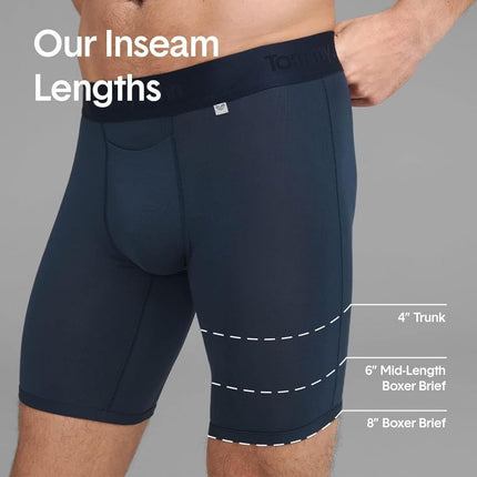 Caleçons Tommy John Second Skin pour hommes - Paquet de 3 - Sous-vêtements confortables, respirants et doux pour hommes (Noir/Turbulence/Bleu marine, XXL)