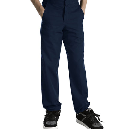 Dickies Big Boys' Flex Waist Flat Front Pant, Dark