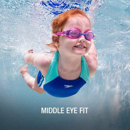 Speedo Gafas de natación Skoogle unisex-niño, edades 3-8, ROJO/BLANCO/AZUL, Talla única