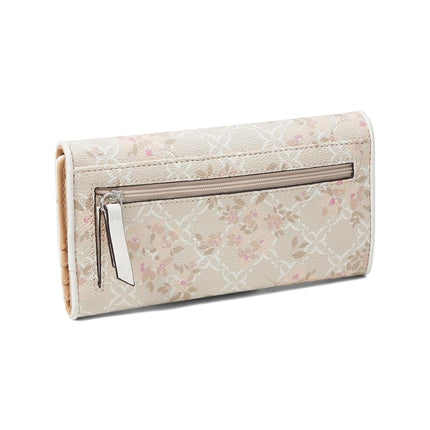 Nine West Women's Zuri SLG Check Sec Wallet, Milk Logo Floral, Medium
